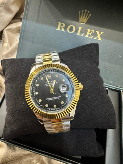 Rolex Black Dial Timepiece: Luxury and Style