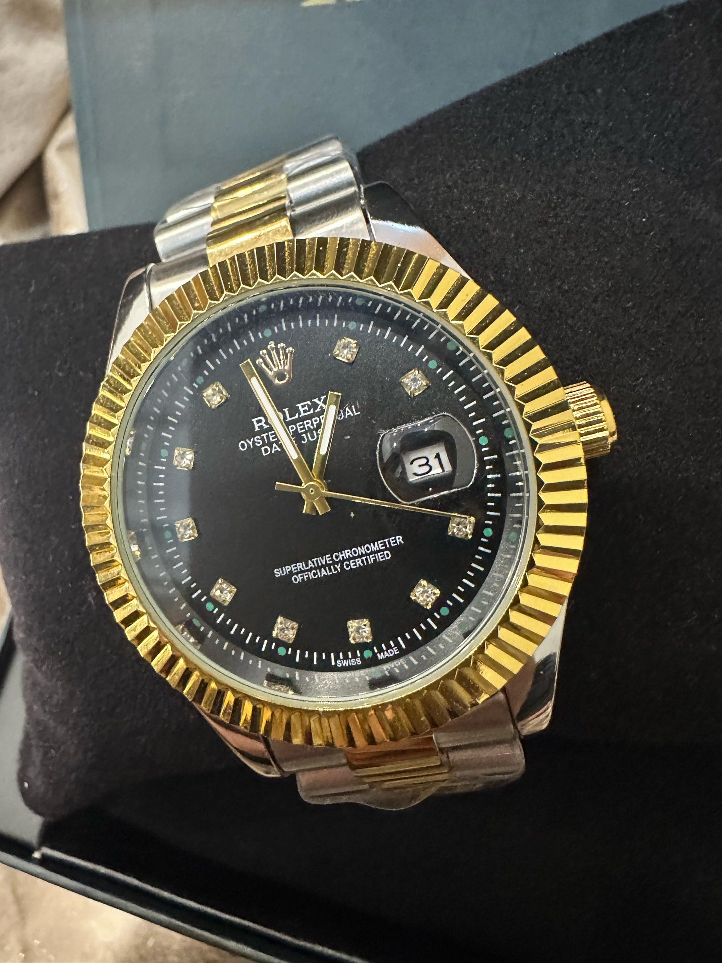 Rolex Black Dial Timepiece: Luxury and Style